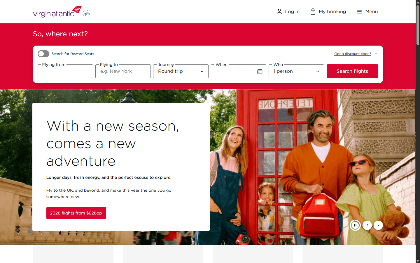 Award search results for ANA First Class to Japan via Virgin Atlantic, captured 2026-04-16